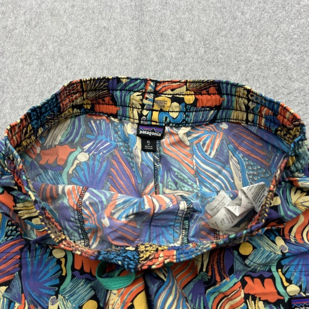 Patagonia Costa Rica Baggies Shorts Kids 12 Multicolor Abstract Pitch Blue 67088